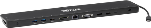 Tripp Lite U442-DOCK7D-B USB-C-Dock - Dreifachanzeige - 4K HDMI und DP - VGA - USB 3.2 Gen 1 - USB-A/C Hub - GbE - 100 W PD-Aufladung (U442-DOCK7D-B) von Tripp Lite