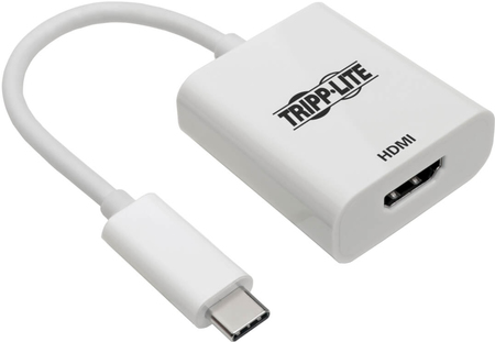 Tripp Lite U444-06N-HD4K6W USB-C-zu-HDMI-Adapter (Stecker/Buchse) - 4K 60 Hz - HDCP 2.2 - Weiß (U444-06N-HD4K6W) von Tripp Lite