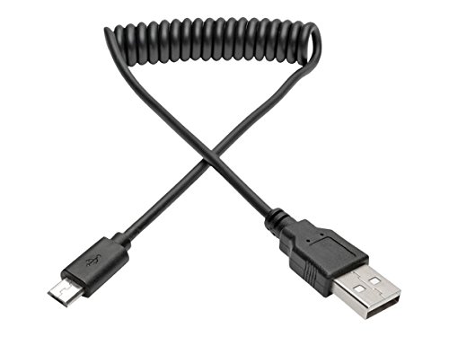 Tripp Lite USB-2.0-A auf Micro-USB-B-Hochgeschwindigkeitskabel, Stecker auf Stecker Schwarz 3 ft. Coiled von Tripp Lite