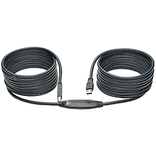 Tripp Lite USB 3.0 SuperSpeed Active Repeater Kabel (AB M/M) 7,6 m (U328-025), Schwarz von Tripp Lite