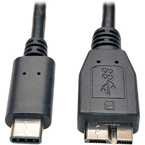 Tripp Lite USB 3.1 Gen 1 Kabel, USB-C (Type-C) auf USB 3.0 Micro-B, 5 Gbps (U426-003), schwarz von Tripp Lite
