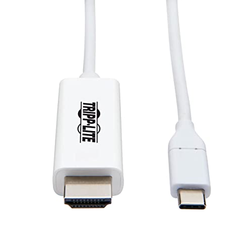 Tripp Lite USB C auf HDMI Kabel Adapter (M/Thunderbolt 3 HDMI Kabel Adapter, Gen 1, Konverter auf HDMI Ende, 4K HDMI @ 60 Hz, 4: weiß, 1,8 m (U444-006-H4K6WE) von Tripp Lite