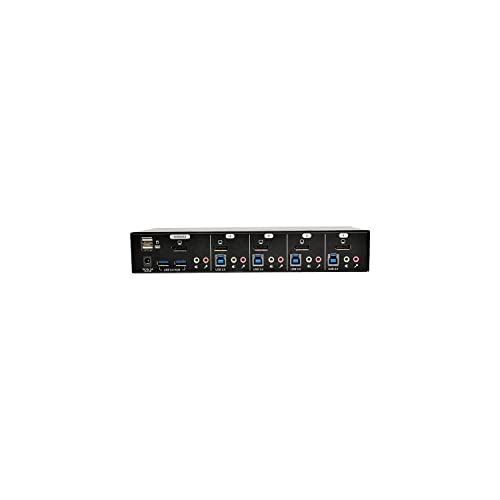 TrippLite by Eaton 4-Port DisplayPort KVM-Switch mit Audio, Kabeln und USB 3.0 SuperSpeed Hub (B004-DPUA4-K) von Tripp Lite