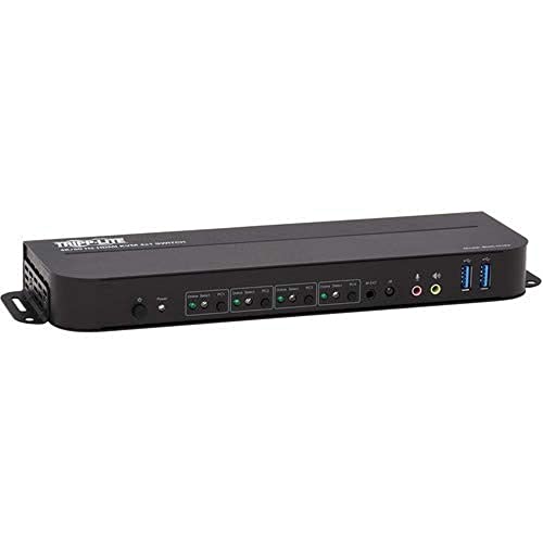 TrippLite by Eaton 4-Port HDMI/USB KVM-Switch - 4K 60 Hz, HDR, HDCP 2.2, IR, USB-Freigabe (B005-HUA4) von Tripp Lite