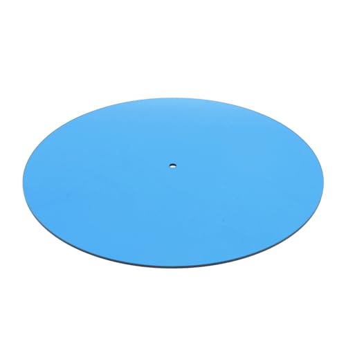 Schallplatten-Slipmat, Rutschfest, Perfekte Passform, Ersatz-Plattenspieler-Matte aus Acryl für 12-Zoll-Plattenspieler (Transparentes Blau) von Trisar