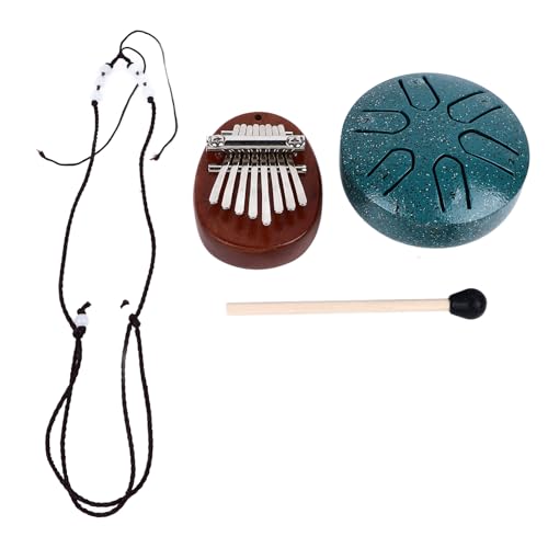 Stahlzungentrommel Kalimba, Exquisites Stahlzungentrommel-Daumenklavier-Kit, Langlebig, Verschiedene Klangskalen, Tragbar, mit Trommelstöcken für Anfänger für Yoga-Meditation (#15) von Trisar