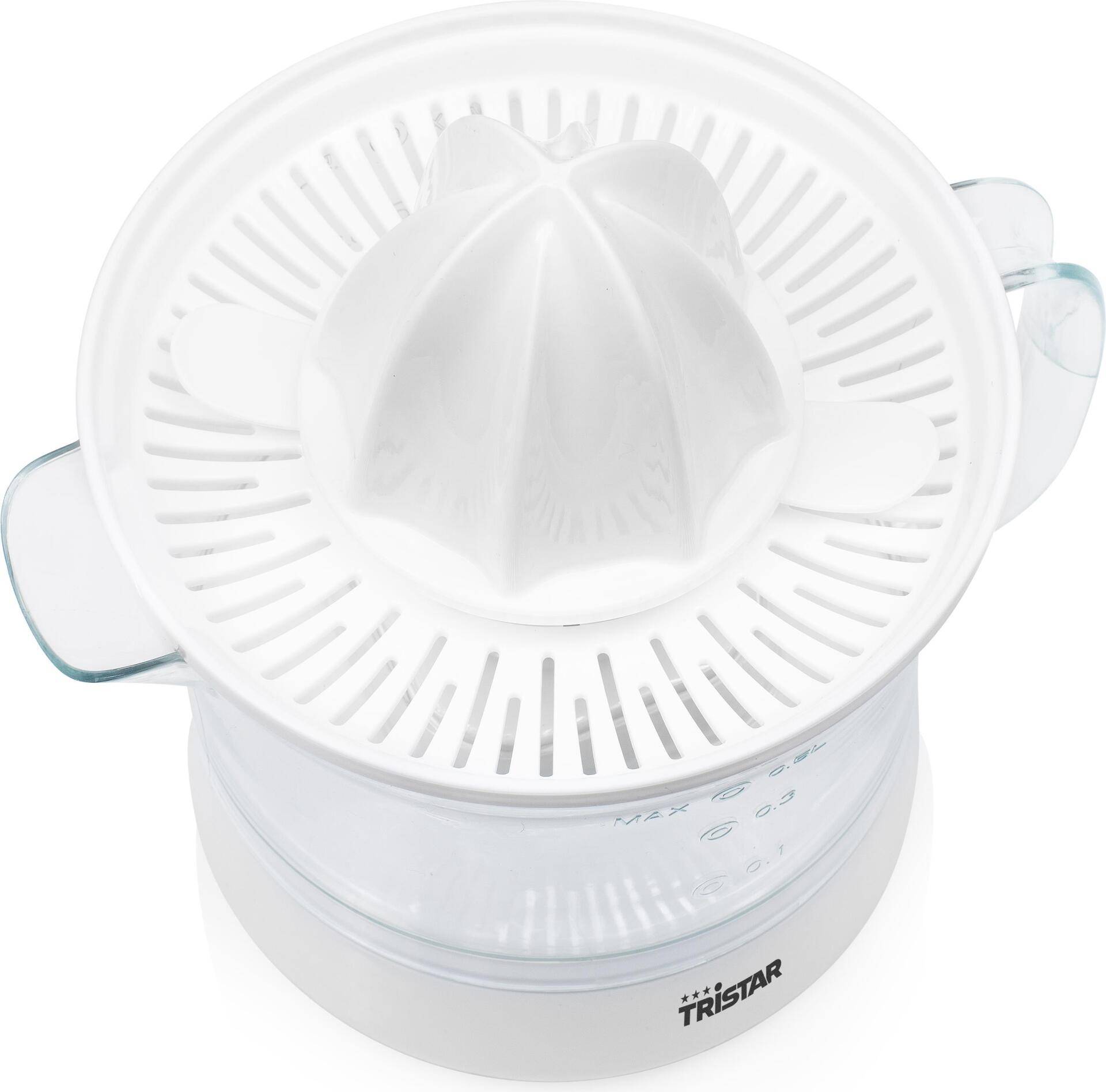 Tristar CP-3005 Zitrusentsafter - Weiß - 0,5 l - Kunststoff - 100 U/min - 25 W - 220 - 240 V (CP-3005) von Tristar