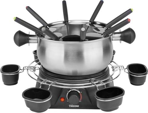 Tristar FO-1109 Fondue 1400W 8 Fonduegabeln Schwarz, Edelstahl von Tristar