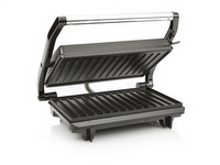 Tristar GR-2650 Kontaktgrill, Schwarz, Edelstahl, Rechteckig, Rost, 225 x 140 mm, Scharnier, Verschlussdeckel, Leistung von Tristar