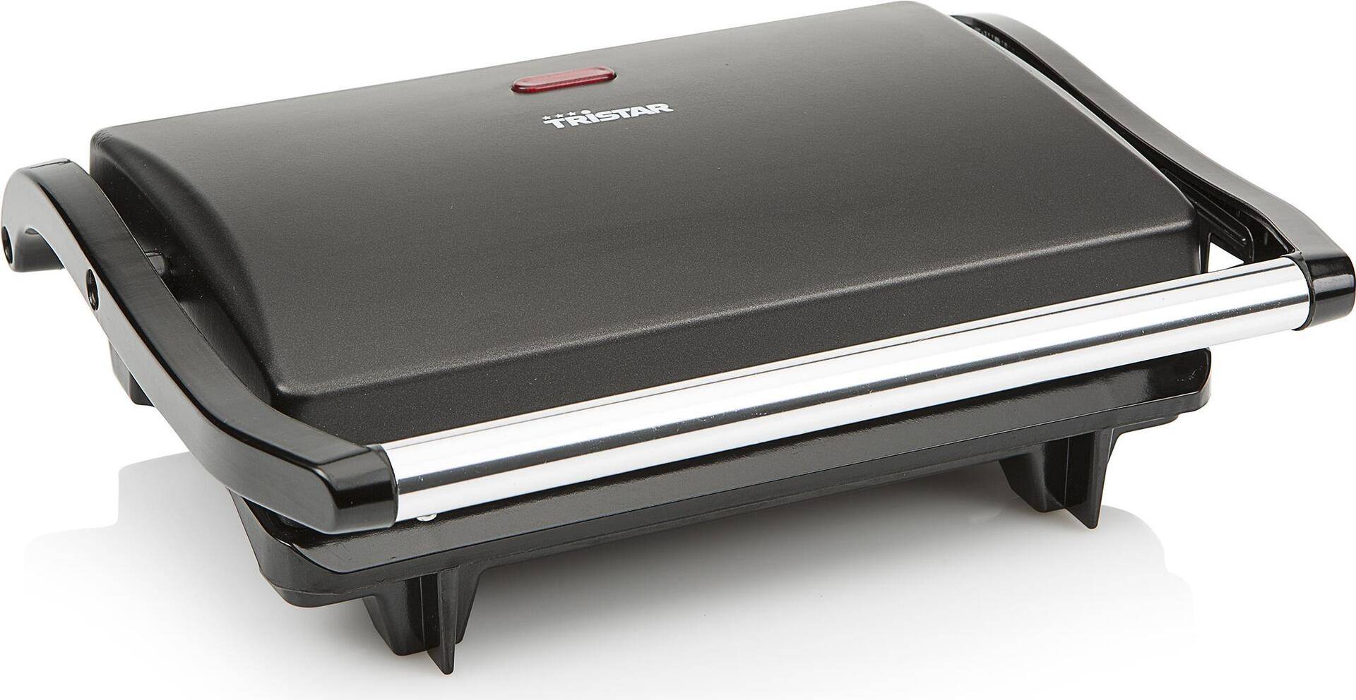 Tristar GR-2650 Kontaktgrill - Schwarz - Edelstahl - Rechteckig - Rost - 225 x 140 mm - Scharnier - Verschlussdeckel - Leistung (GR-2650) von Tristar