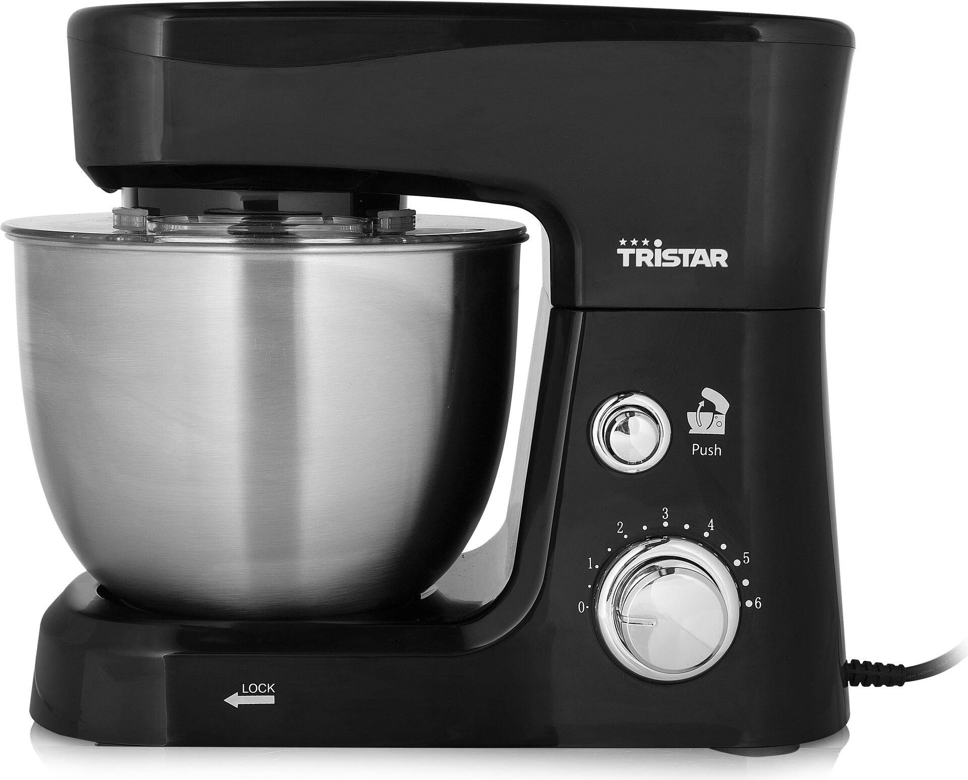 Tristar MX-4830 Küchenmaschine - 3,5 l - Schwarz - Edelstahl - Tasten - Drehregler - Edelstahl - Kunststoff - 700 W (MX-4830) von Tristar