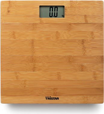 Tristar WG-2432 Personenwaage - Elektronische Personenwaage - 180 kg - 100 g - Bambus - kg - lb - ST - Quadratisch (WG-2432) von Tristar