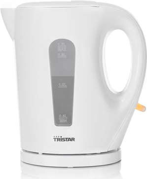 Tristar WK-3380 Wasserkocher - 1,7 l - 2200 W - Weiß - Kunststoff - Wasserstandsanzeige (WK-3380) von Tristar