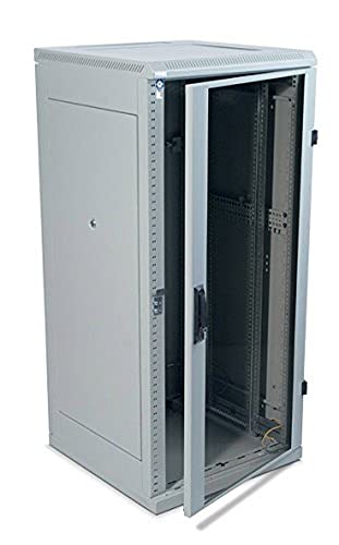 TRITON RMA-27-A68-CAX-A1 48,26 cm (19 Zoll) Netzwerkschrank RMA mit Glastür, 27 HE schwarz von Triton