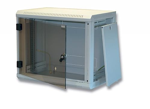 Triton 19 Zoll Rack Wall-Mount 9U/400 Removable Side Wandrahmen 30 kg Grau Regal 30 kg Wandrahmen Grau 18,2 kg 600 x 395 x 500 mm von Triton