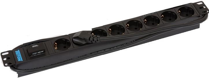 Triton RAB-PD-X08-A1 - Stromverteiler (Rack - einbaufähig) - Ausgangsbuchsen: 8 - 1U - 48,3 cm (19) - RAL 9005 (RAB-PD-X08-A1) von Triton