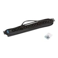 Triton RAB-PD-X09-A1 - Steckdosenleiste (Rack - einbaufähig) - Wechselstrom 230 V - Eingabe, Eingang IEC 60320 C14 - Ausgangsanschlüsse: 14 - 1U - 48.3 cm (19) - 2 m - RAL 9005 von Triton
