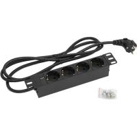 Triton RAB-PD-X91-C1 - Steckdosenleiste (Rack - einbaufähig) - Wechselstrom 230 V - output connectors: 4 - 25,4 cm (10) - 2,0m - RAL 9005 (RAB-PD-X91-C1) von Triton
