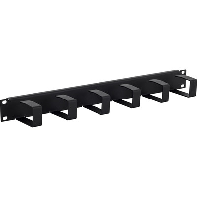 Triton RAB-VP-X21-A1 19 Kabelführungspanel 1HE, 6 Metallbügel 40x70mm, schwarz von Tritón