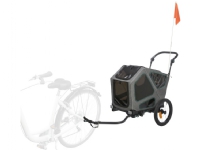 Trixie Bicycle trailer, S: 64 × 92 × 80/130 cm, grey/sage von Trixie