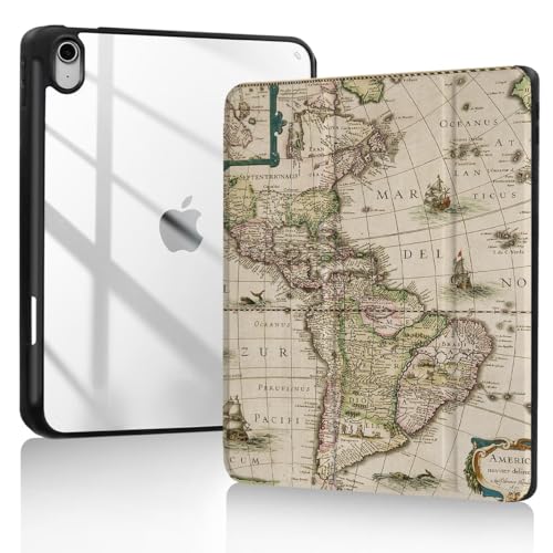 Trizoanic Smart-Folio-Schutzhülle für iPad 10. Generation, niedliche 11 Zoll iPad-Hülle der 10. Generation, kunstvolle 10. Generation iPad-Hülle mit stoßfestem Rahmen, transparente Rückseite, von Trizoanic