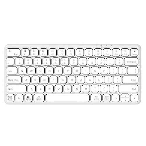 Trjgtas 1 Stück 2,4-G-Laptop-Tastatur mit Mehreren Geräten, Geeignet für Bürocomputer, Tablet, Weiß von Trjgtas