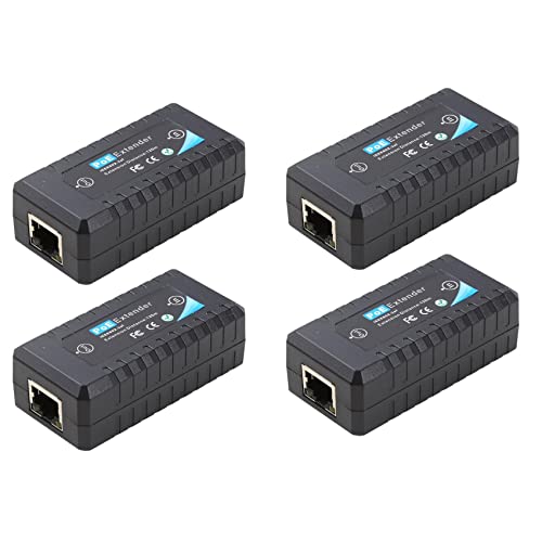 Trjgtas 4X 1 Port POE Extender 10 / 100Mbps mit IEEE 802.3Af Standard Eingang/Ausgang für IP Kamera ÜBertragung Entfernung von Trjgtas