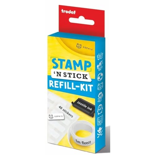 Stamp 'N Stick Nachfüllset – Setzen Sie die Verwendung Ihres Stempels weiter und personalisieren Sie Kinderuniformen und -gegenstände. von Trodat