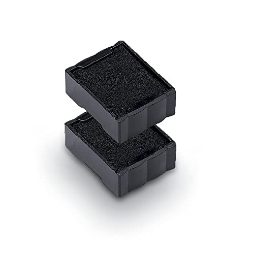 Trodat 1103551 Ersatzkissen 1103551 für Printy 4921 – Stempelfarbe schwarz, Abdruck 12x12mm, 2er-Pack von Trodat