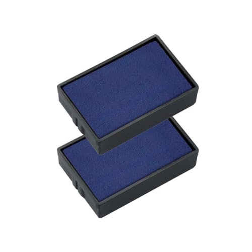 Trodat Ersatzkissen 6/4850 einfach und sauber wechselbar – Set mit 2 Stempelkissen in blau, dokumentenechte Tinte auf Wasserbasis, für die Stempel Modelle trodat Printy 4850 und 4850/L von Trodat