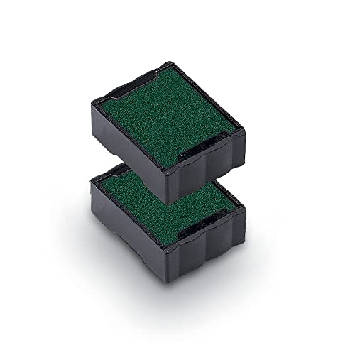 Trodat Ersatzkissen 6/4921 für Printy 4921 – Stempelfarbe grün, Abdruck 12x12mm, 2er-Pack von Trodat