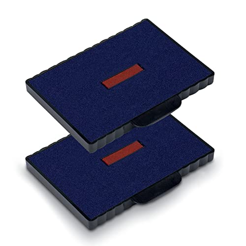 Trodat Ersatzkissen 6/511/2 für Professional 54110 und 54510 – Stempelfarbe blau/rot, 2er-Pack von Trodat