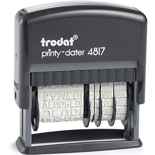 Trodat Printy 4817B Datumstempel mit Datum und automatischem Stempeldruck, 47 x 3,8 mm, Schwarz von Trodat