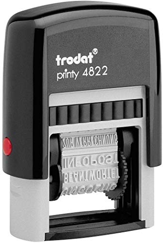 Trodat Printy 4822 Stempel, selbstfärbend, italienisches Polinom, mehrsprachig, Schwarz von Trodat