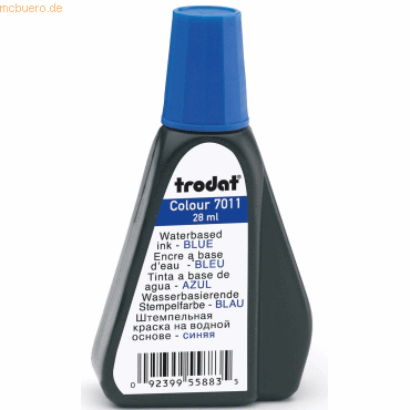 Trodat Stempelfarbe ohne Öl 28ml blau von Trodat