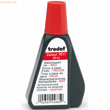 Trodat Stempelfarbe ohne Öl 28ml rot von Trodat