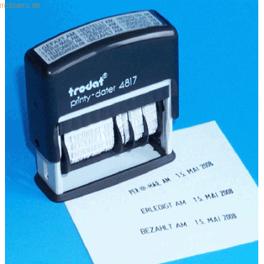 Trodat Wortbandstempel mit Datum Printy 4817 selbstfärbend Trodat Wortbandstempel mit Datum Printy 4817 selbstfärbend von Trodat
