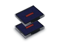 trodat Ersatzstempelkissen 6/57/2, blau/rot, Doppelpack für Stempel Professional 5207, 5470 (83498) von Trodat