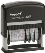 trodat Wortbandstempel Printy Dater 4817, französisch Gehäusefarbe: schwarz - 1 Stück (4817A) von Trodat