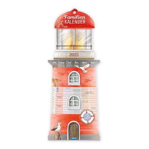 Trötsch Formkalender Familienkalender Leuchtturm 2025: Formkalender Geschenkkalender Kalender für die Küche von TROTSCH