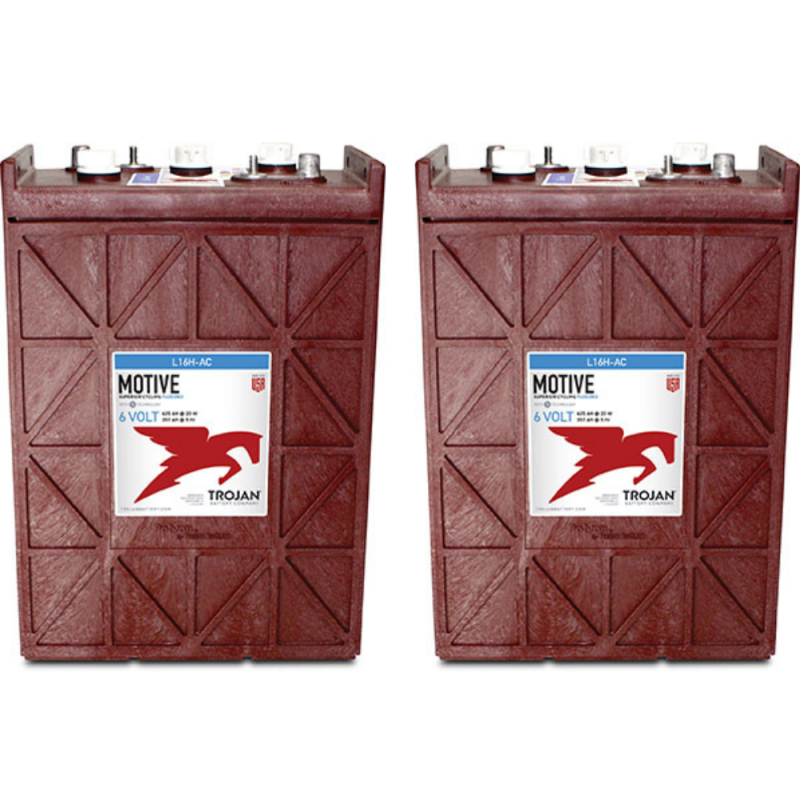 2x Traktionsbatterie Trojan L16H-AC 6V 435Ah Deep Cycle UT-Anschluss von Trojan