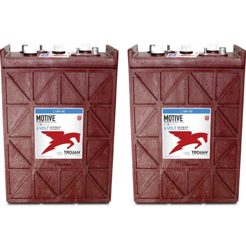 2x Traktionsbatterie Trojan L16H-AC 6V 435Ah Deep Cycle UT-Anschluss von Trojan