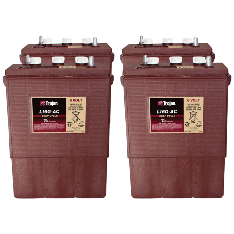 4x Traktionsbatterie Trojan L16G-AC 6V 390Ah Deep Cycle EUTR-Anschluss 4x Traktionsbatterie Trojan L16G-AC 6V 390Ah Deep Cycle EUTR-Anschluss von Trojan