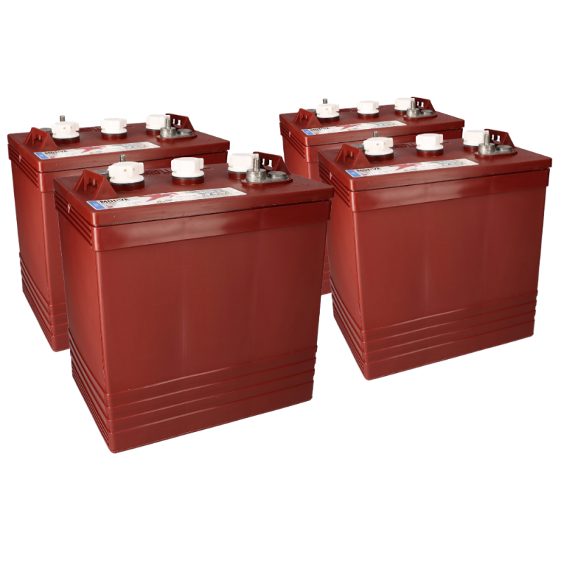 4x Traktionsbatterie Trojan T-145 6V 260Ah Deep Cycle ELPT-Anschluss von Trojan