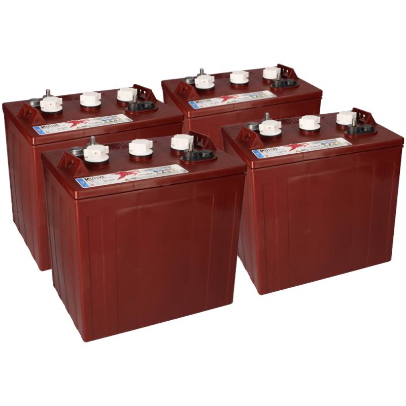 4x Trojan T-125 Plus 6V 240Ah Deep Cycle Traktionsbatterie ELPT-Anschluss von Trojan