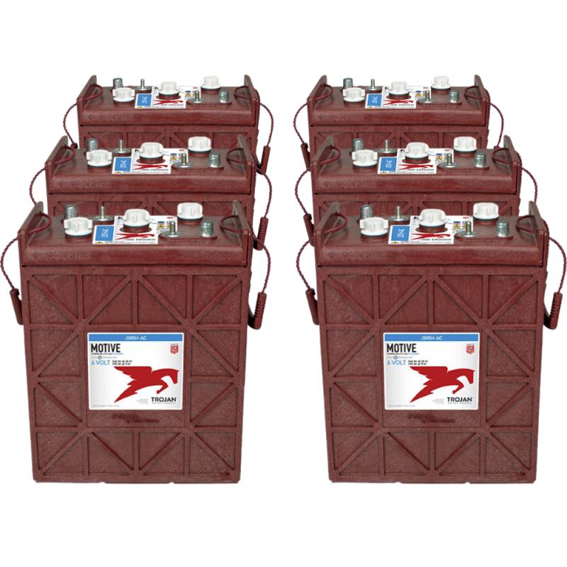 6x Traktionsbatterie Trojan J305H-AC 6V 360Ah Deep Cycle DT-Anschluss von Trojan