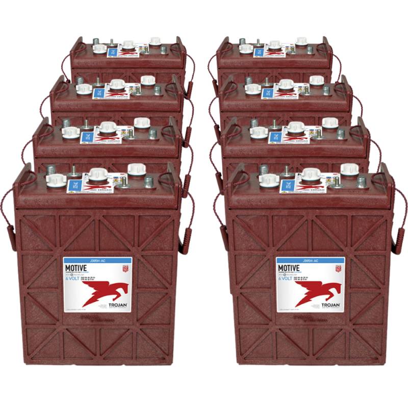 8x Traktionsbatterie Trojan J305H-AC 6V 360Ah Deep Cycle DT-Anschluss von Trojan