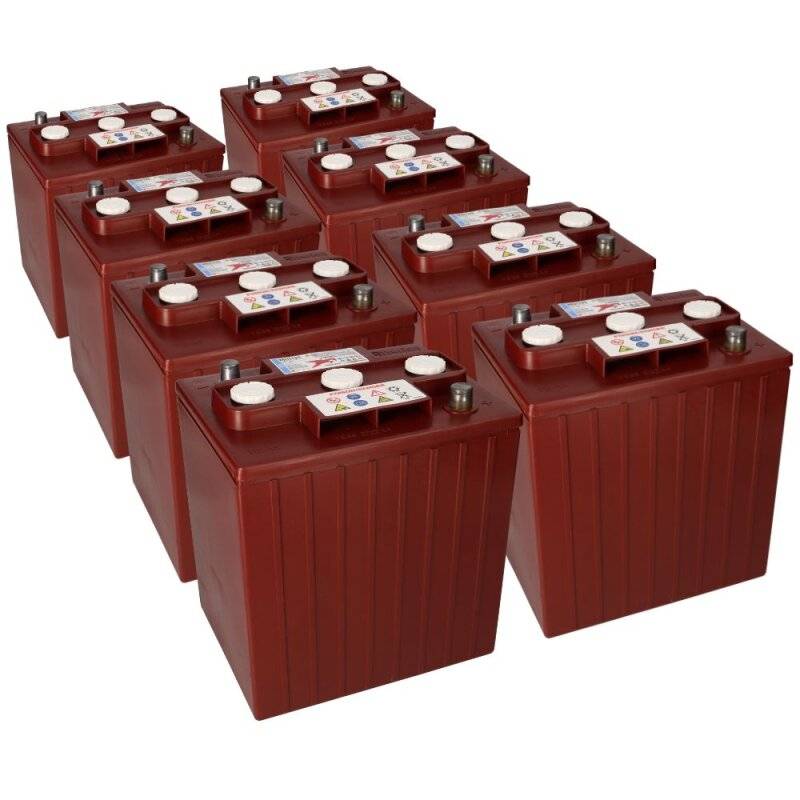 8x Traktionsbatterie Trojan TE35 6V 245Ah Deep Cycle AP-Anschluss von Trojan