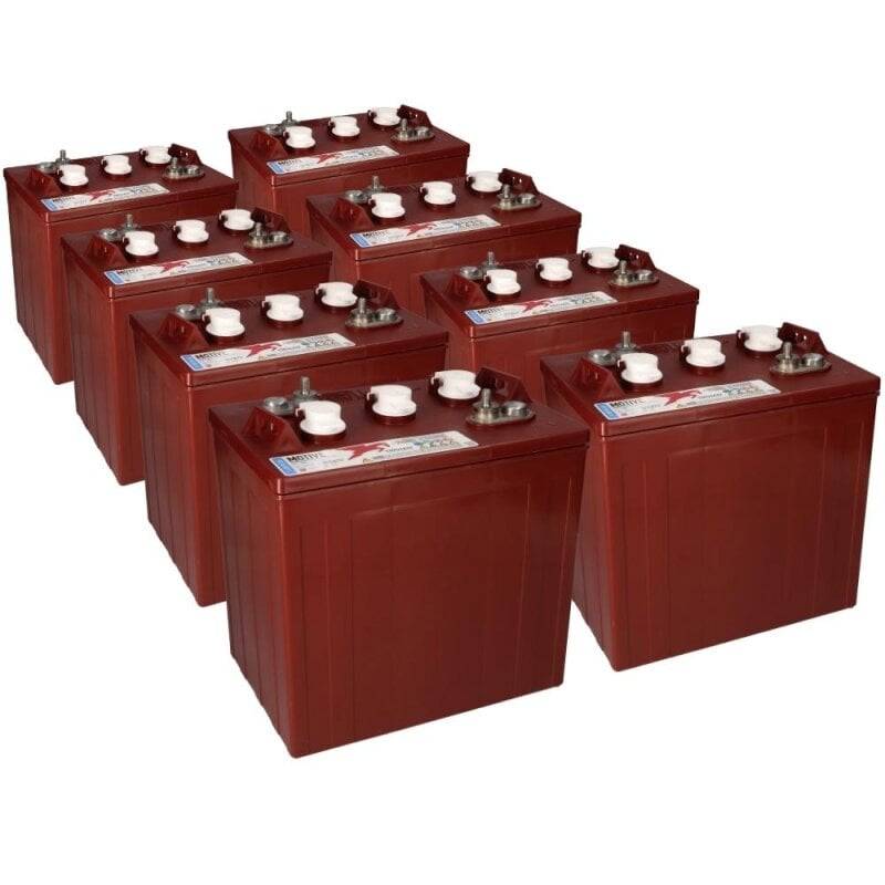 8x Trojan T-105 Plus 6V 225Ah Deep Cycle Batterie (48V) von Trojan