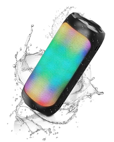 Bluetooth Lautsprecher mit 6 RGB-Lichter, Bluetooth 5.1 Tragbarer Box, 30W Dual Lautsprecher, TWS Paarung, AUX/TF Schnittstelle, IPX5 wasserdicht, 3600mAH Musikbox Geeignet Outdoor/Party/Reisen Bluetooth Lautsprecher mit 6 RGB-Lichter, Bluetooth 5.1 Tragbarer Box, 30W Dual Lautsprecher, TWS Paarung, AUX/TF Schnittstelle, IPX5 wasserdicht, 3600mAH Musikbox Geeignet Outdoor/Party/Reisen von Trongle